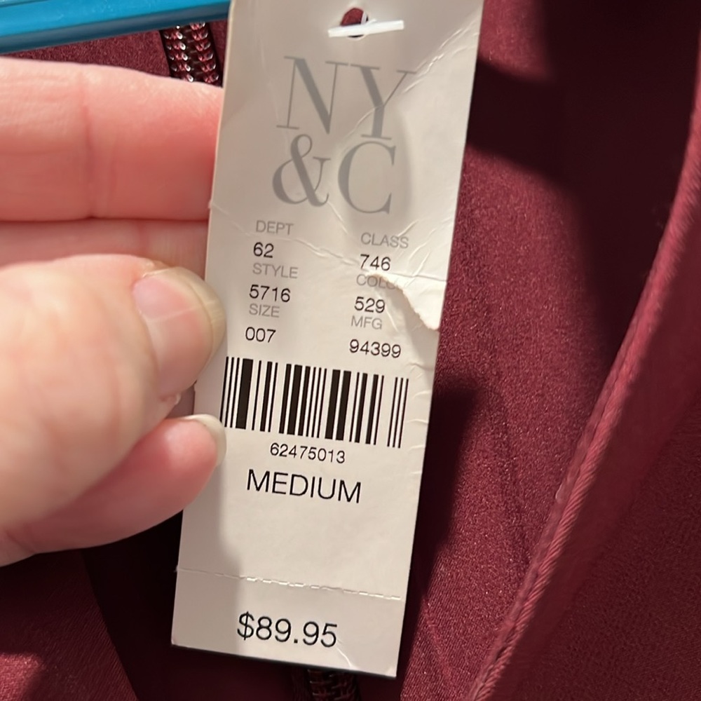 Burgundy jumpsuit from NY and company - Picture 2 of 6